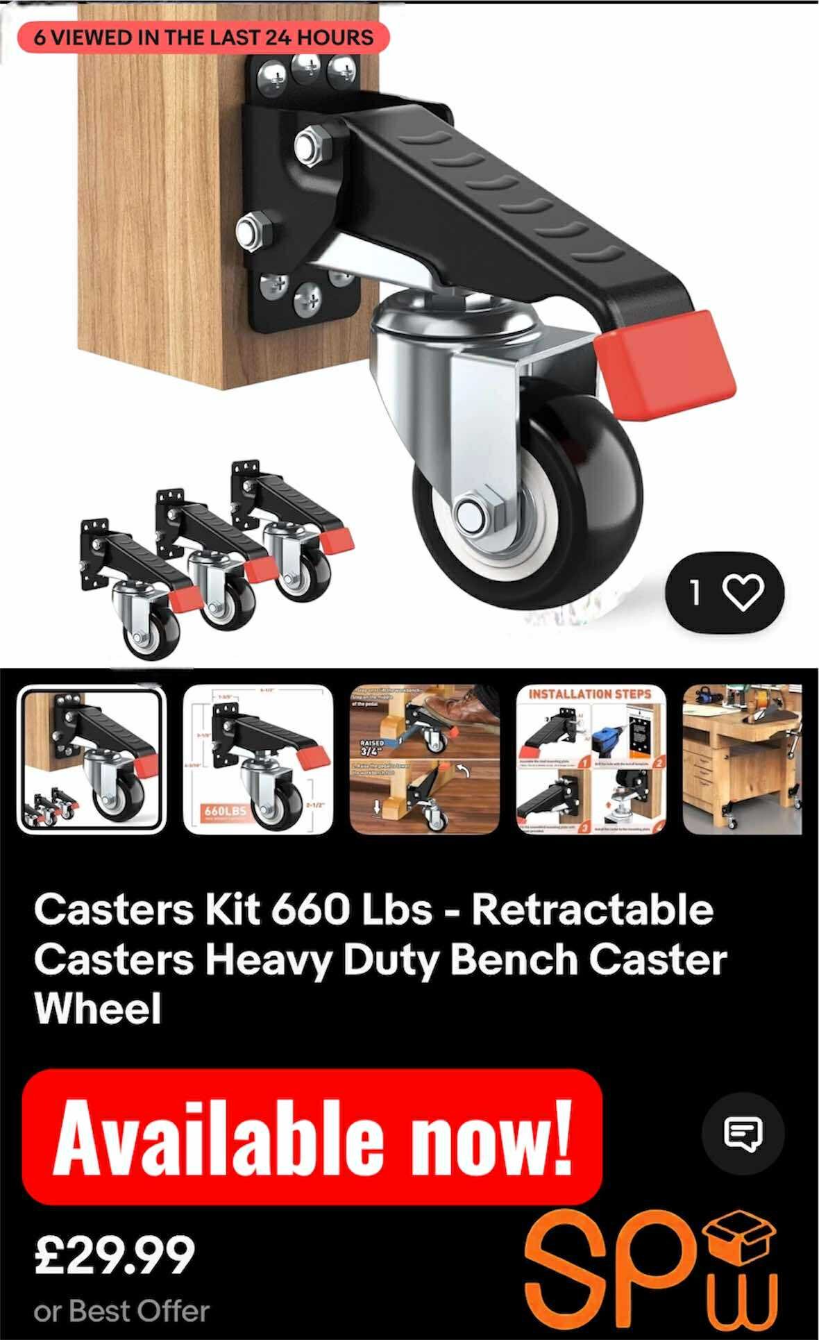 Casters Kit 60 Heavy Duty Retractable Bench Wheels Stockport Pallet Casters Kit 60 Heavy Duty Retractable Bench Wheels Stockport Pallet