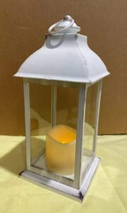 12 x White LED Flameless Candle Lanterns Wholesale Job Lot