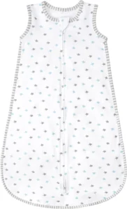 10 -Baby Sleeping Bag 0-6 Months, 100% Cotton, 0.5 Tog, Summer, Star